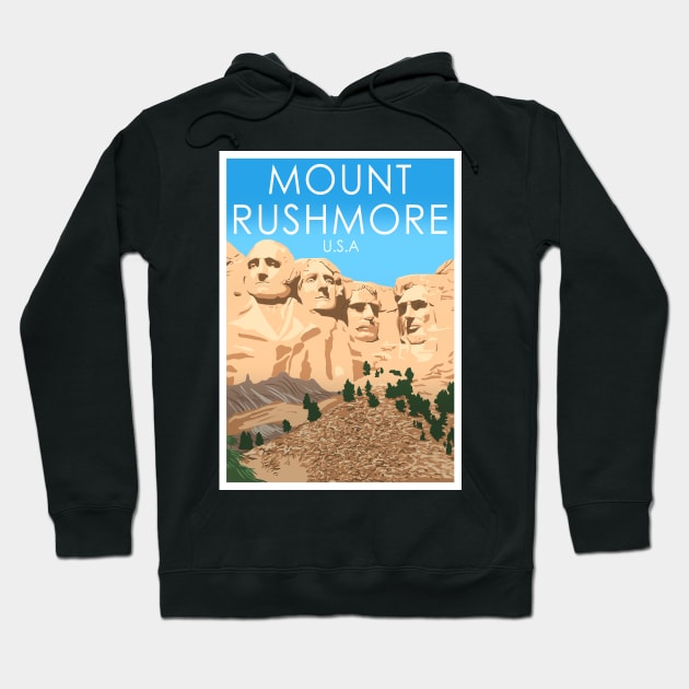 Mount Rushmore Hoodie by Omega Art